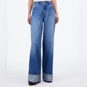 NEW WITH TAGS: Madewell Curvy Superwide Leg Jeans in Fannin Wash — Size 28